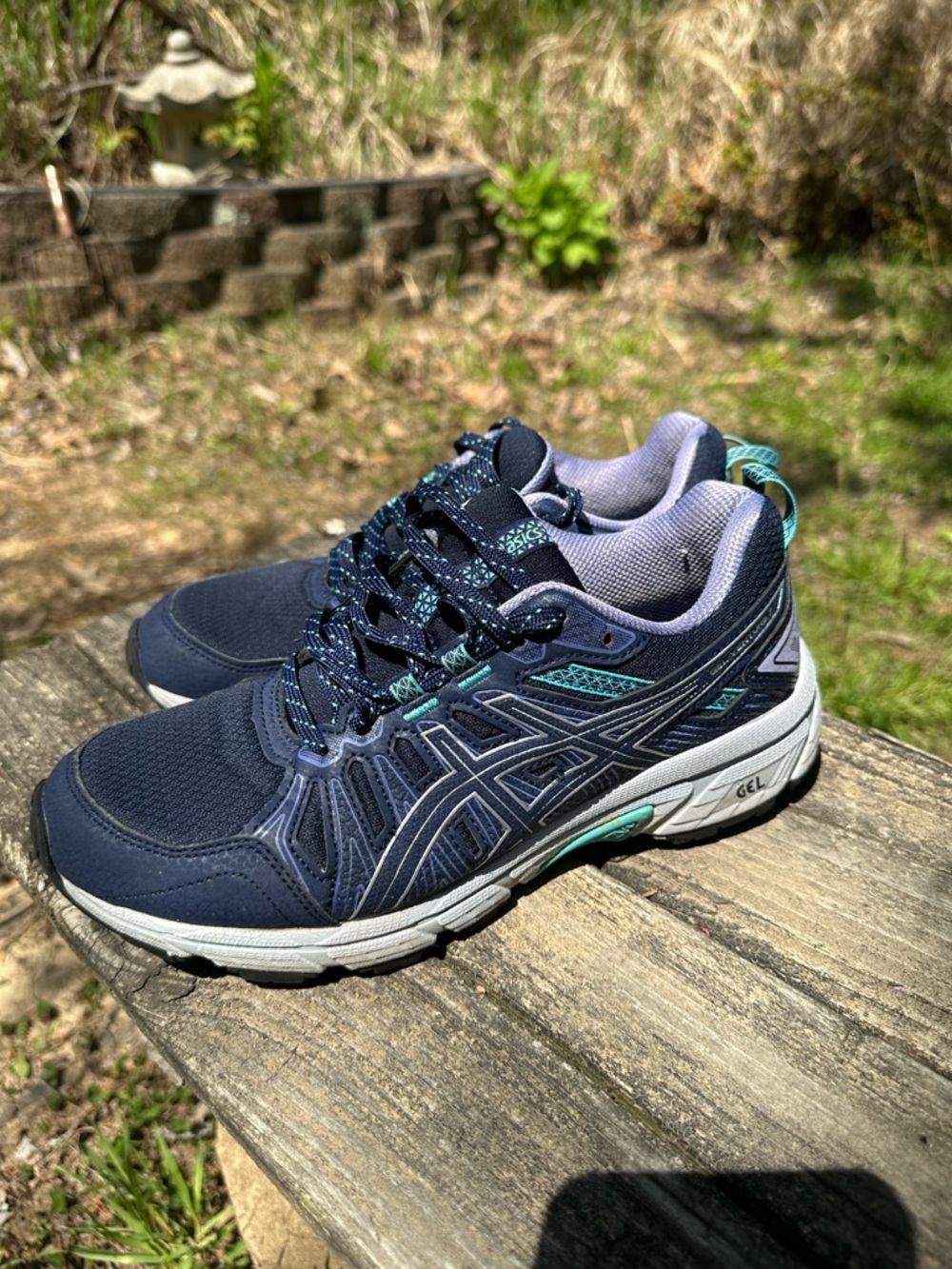 ASICS Navy & Teal Running Sneakers